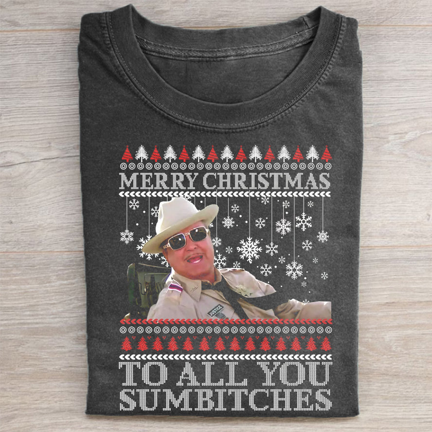 Ugly Smokey and the Bandit Christmas T-shirt