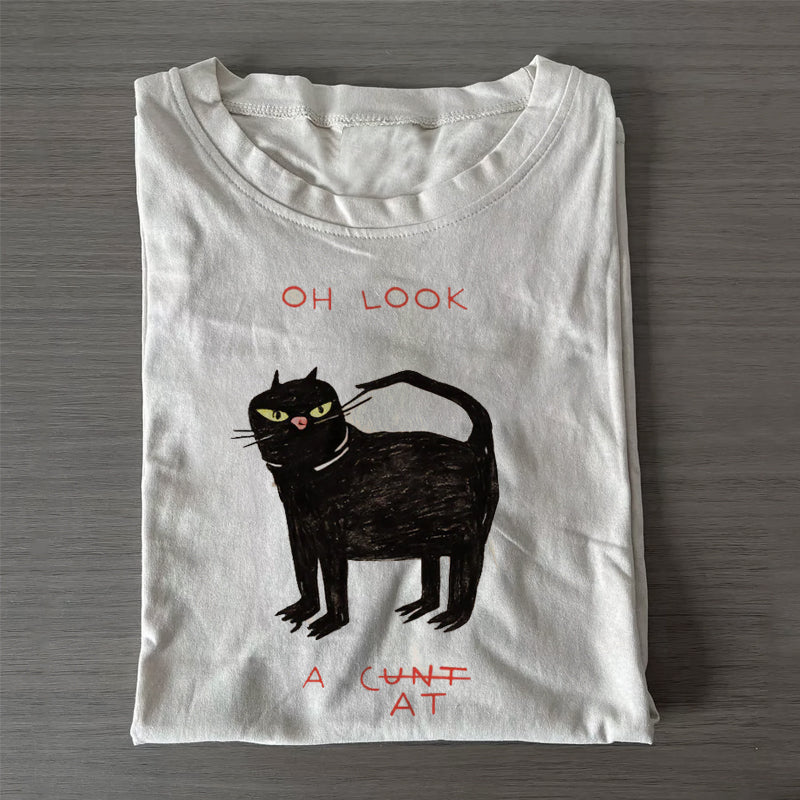 Oh Look Cat Graphic T-shirt