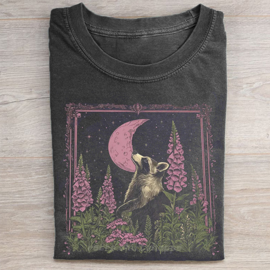 Racoon Vintage Floral T-shirt