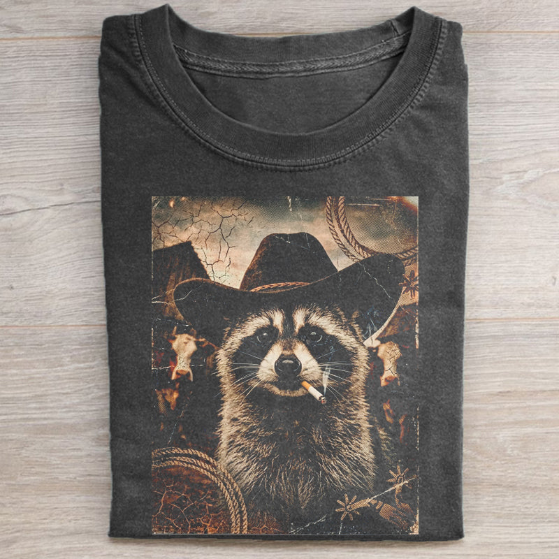 Vintage Weatern Raccoon T-shirt
