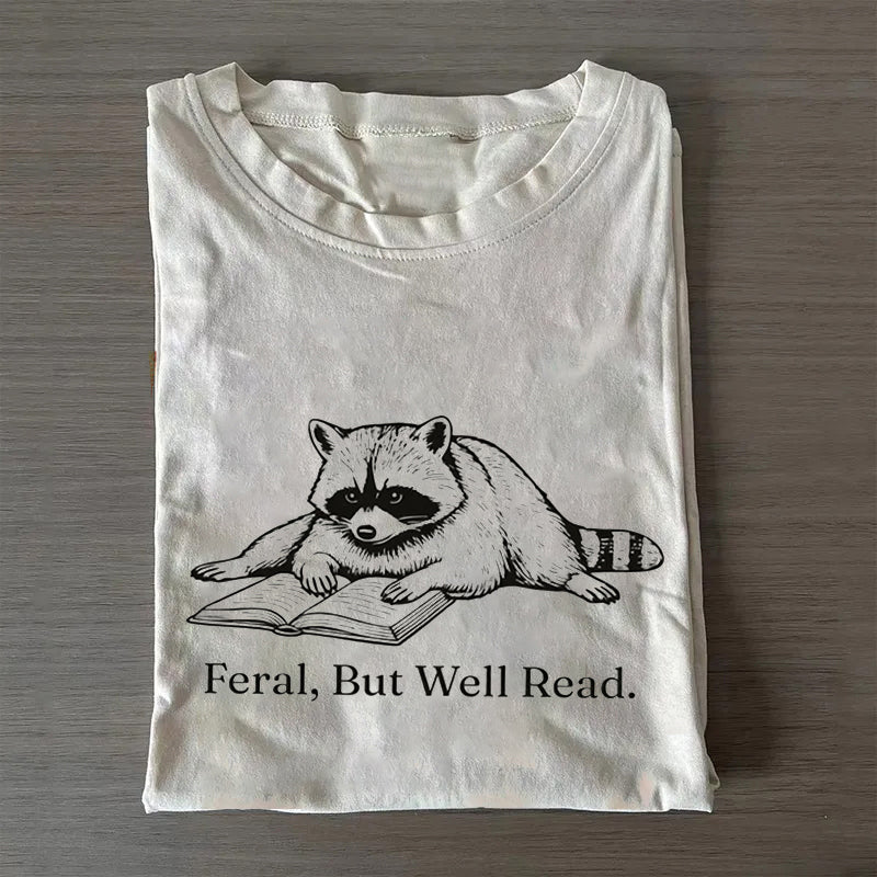 Bookish Feral Raccoon T-shirt