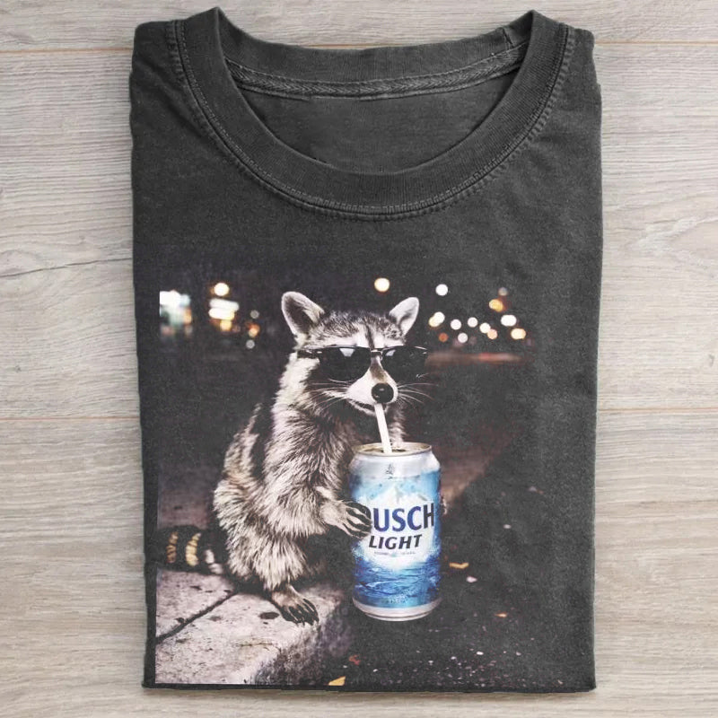 Cool Raccoon Graphic T-shirt