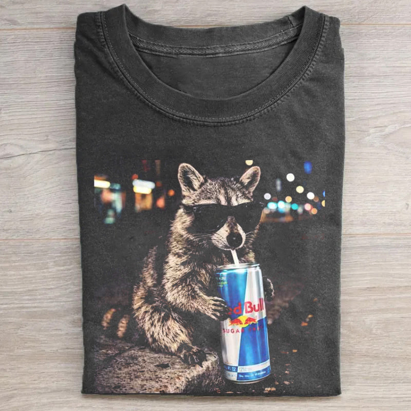 Cool Raccoon Graphic T-shirt