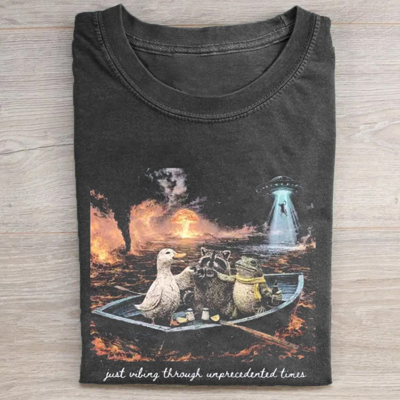 Just Vibing Through Unprecedented Times T-shirt